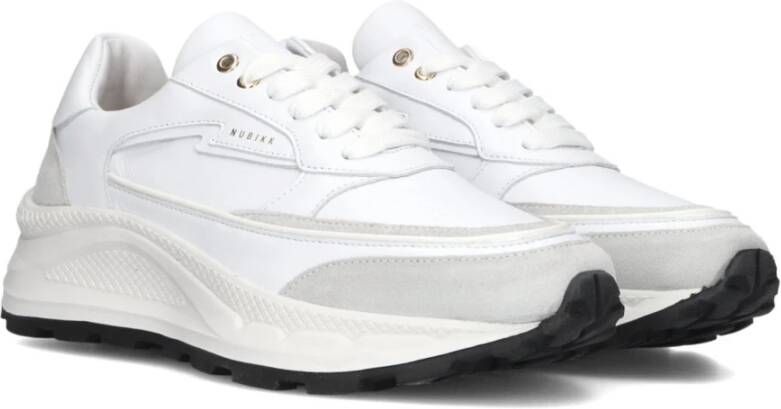 Nubikk Witte Leren Lage Sneakers White Dames