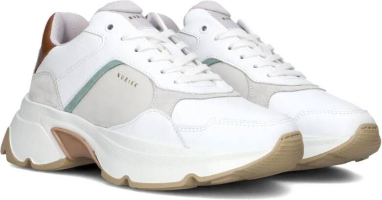 Nubikk Witte Leren Lage Sneakers White Dames