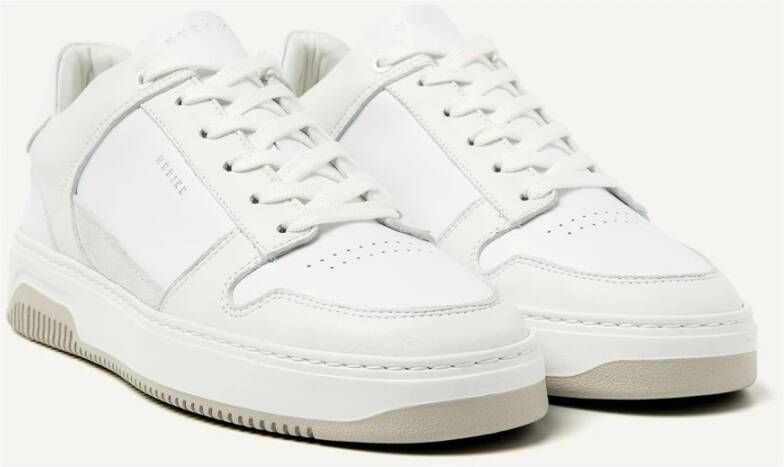 Nubikk Witte Suède Basket Court Schoenen White Heren