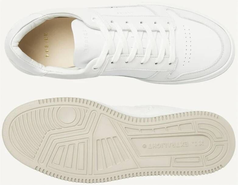 Nubikk Witte Suède Basket Court Schoenen White Heren