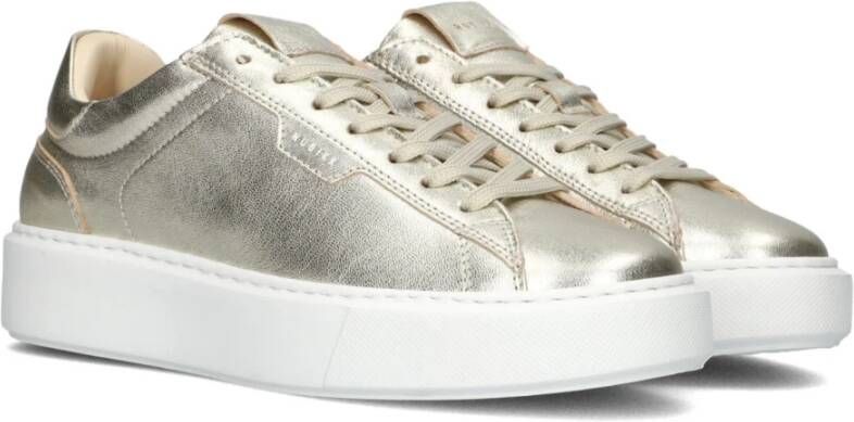 Nubikk Zilveren Lage Top Sneakers Vince Tora Yellow Dames