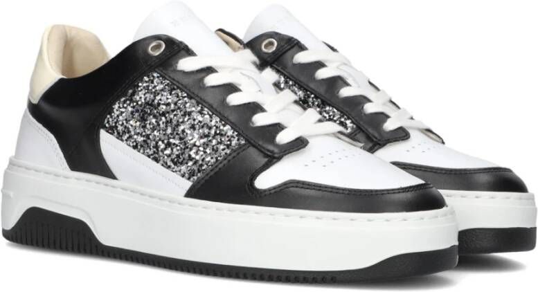 Nubikk Zwart en wit lage top sneakers Multicolor Dames