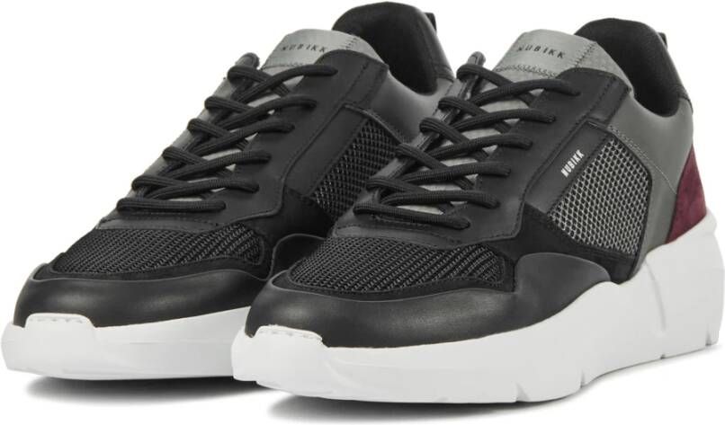 Nubikk Zwarte Combi Sneakers Black Heren