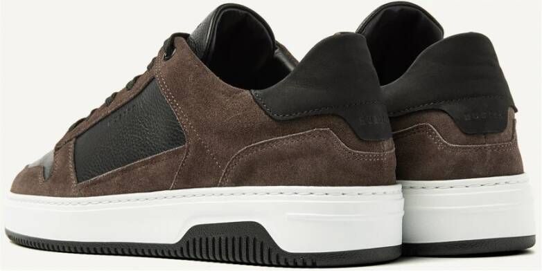 Nubikk Zwarte Court Sneakers Brown Heren