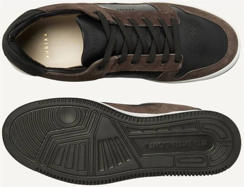 Nubikk Zwarte Court Sneakers Brown Heren