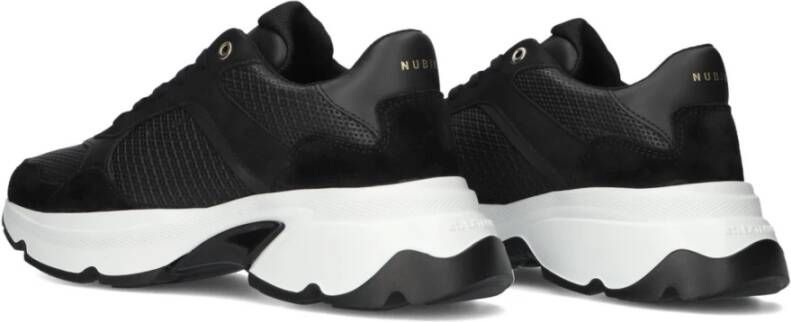 Nubikk Zwarte Leren Dames Sneakers Ross Jaden Black Dames