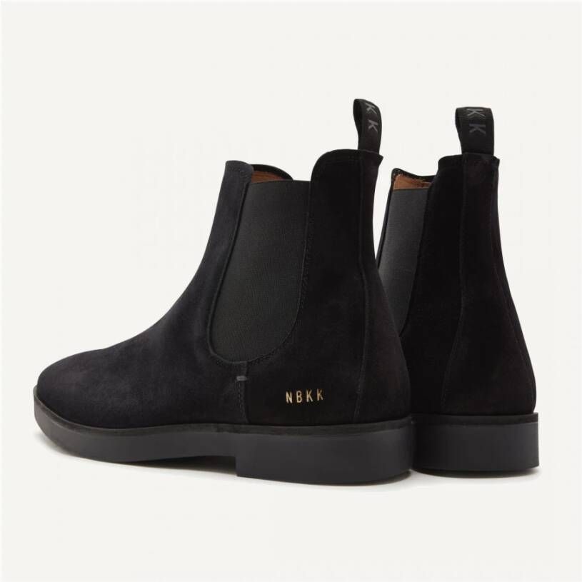 Nubikk Zwarte Suède Chelsea Boot Black Heren