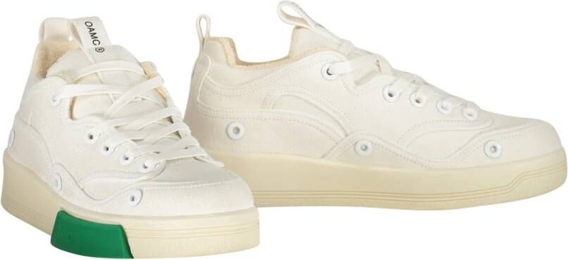 Oamc Lage Sneakers met Contrasterende Inzetstukken White Heren