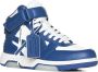 Off White Mid Top Sneakers met Velcro Sluiting Blue - Thumbnail 8