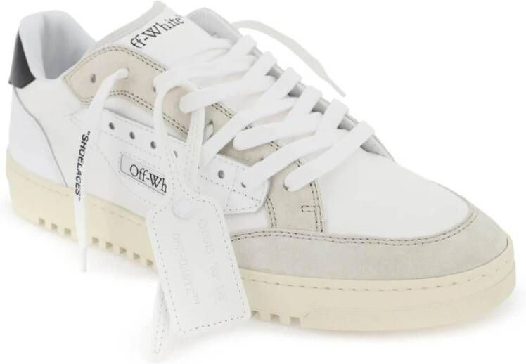 Off White Canvas Sneakers met Leren Details Multicolor Heren - Foto 8