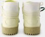 Off White Casual Leren Sneakers Roomwit Beige Dames - Thumbnail 7