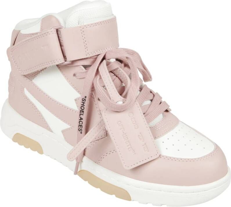 Off White Casual Sneakers voor Mannen en Vrouwen Pink Dames