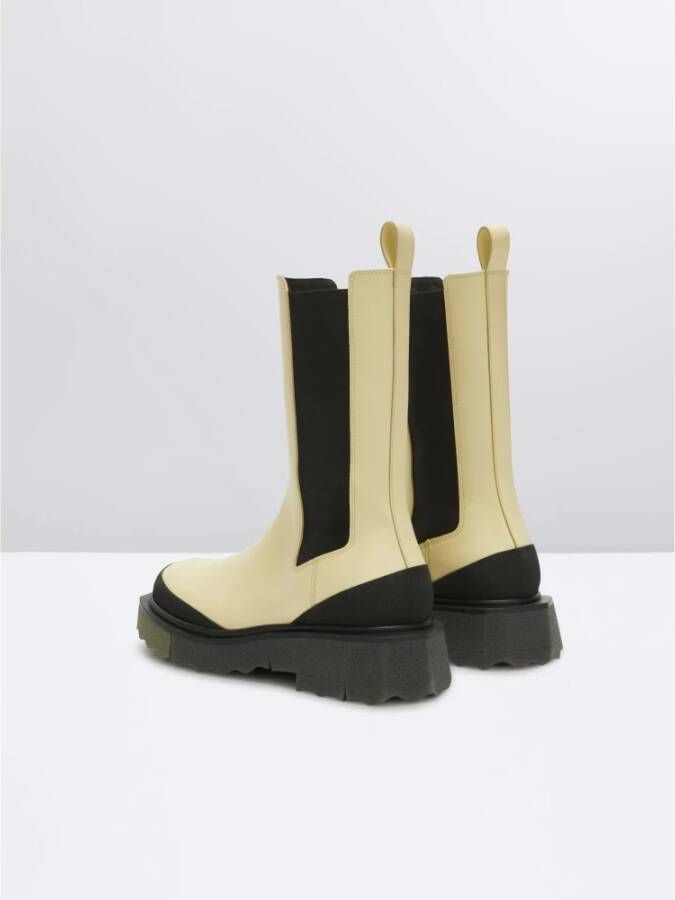 Off White Chelsea Boot Spons-effect Crème Militair Beige Dames