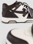 Off White Chocoladebruine sneakers met beige accenten Brown Heren - Thumbnail 5