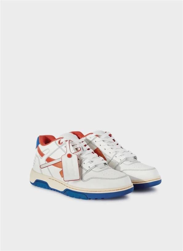 Off White Contraststiksel Sneakers Wit Rood Multicolor Heren - Foto 2
