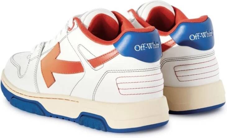 Off White Contraststiksel Sneakers Wit Rood Multicolor Heren - Foto 6