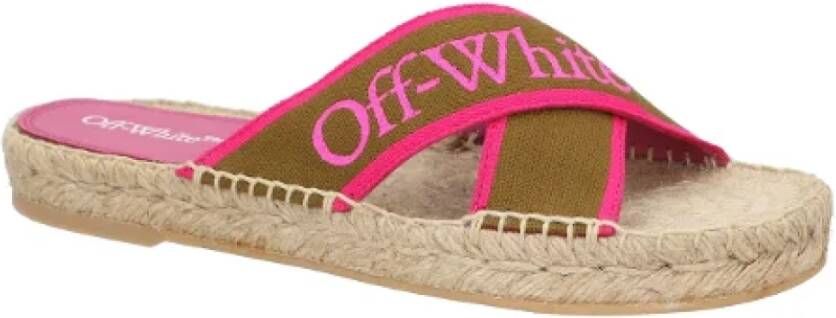 Off White Cotton sandals Green Dames