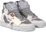 Off White Grijze Glitter Sneakers met Zip Tie Gray Dames - Thumbnail 9