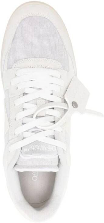 Off White Grijze Suède Panel Sneakers Gray Heren