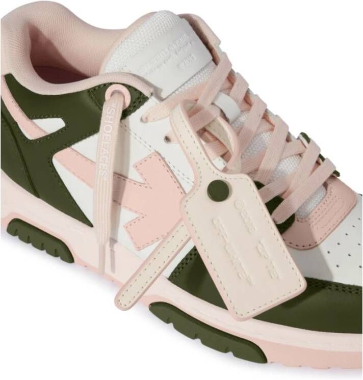 Off White Groene Sneakers met Pijl Motief Multicolor Dames