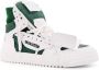 Off White Hoge leren sneakers met stoffen inzetstukken Green Heren - Thumbnail 2