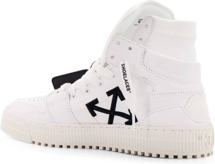 Off White High-top Sneakers met Geperforeerde Details White Heren