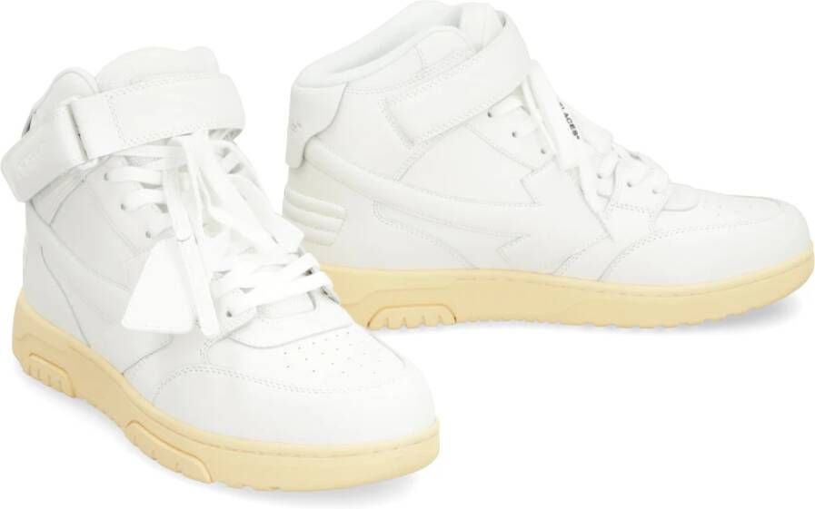 Off White Hoge sneakers met klittenbandsluiting White Heren