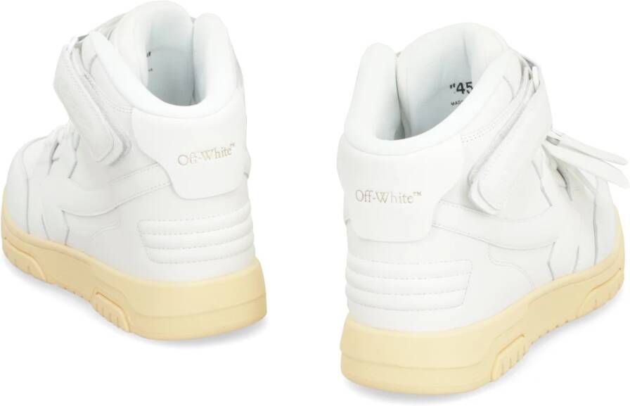 Off White Hoge sneakers met klittenbandsluiting White Heren