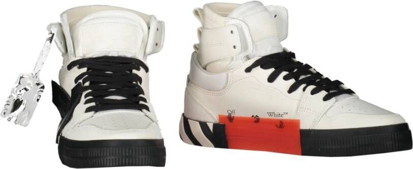 Off White Hoge vulkaniseerde sneakers met diagonale banden White Heren