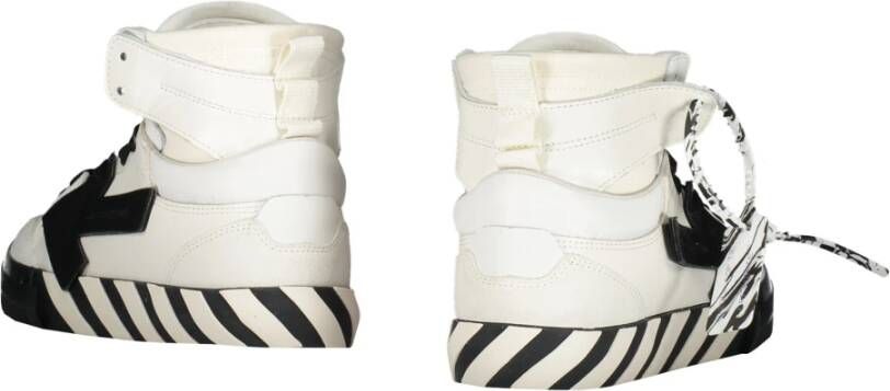 Off White Hoge vulkaniseerde sneakers met diagonale banden White Heren