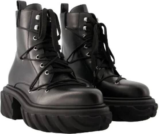 Off White Leather boots Black Dames