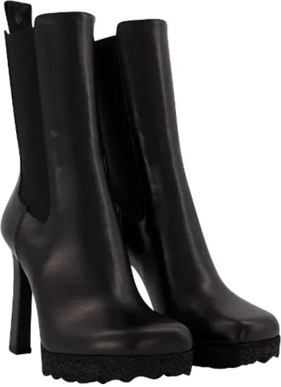 Off White Leather boots Black Dames