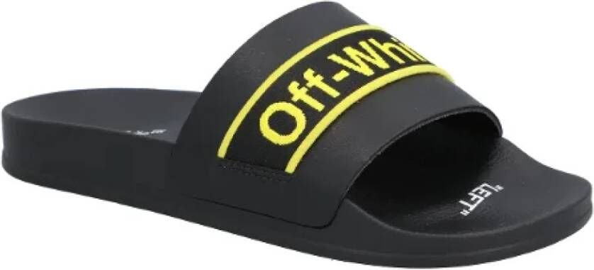 Off White Leather sandals Black Heren