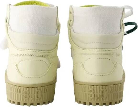 Off White Leather sneakers Beige Dames