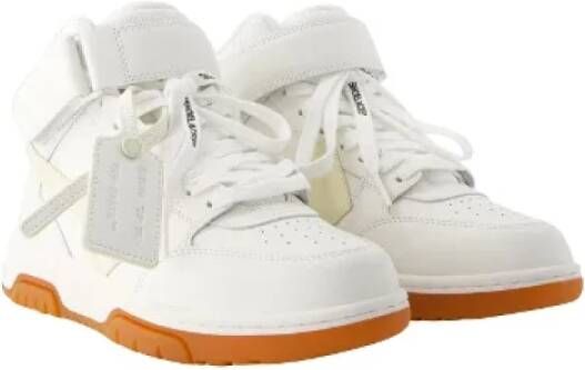 Off White Leather sneakers Beige Heren