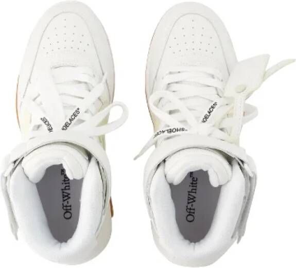 Off White Leather sneakers Beige Heren