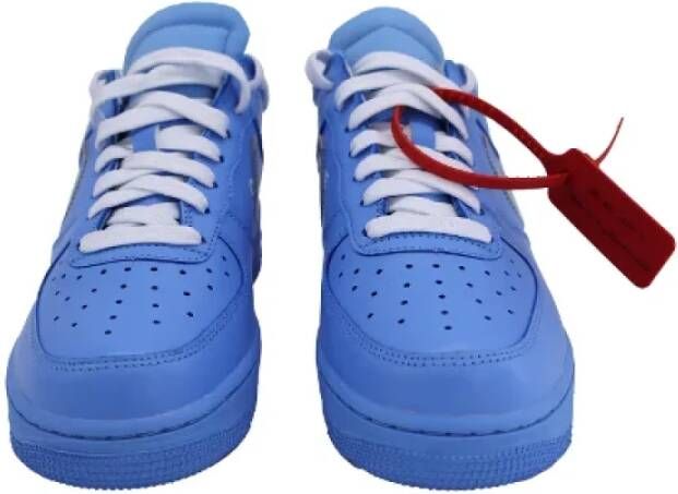 Off White Leather sneakers Blue Dames