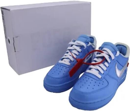 Off White Leather sneakers Blue Dames