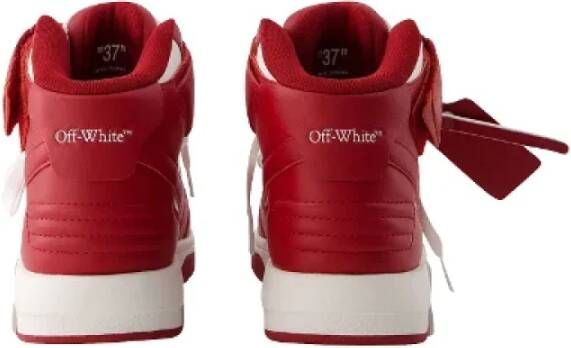 Off White Leather sneakers Red Dames