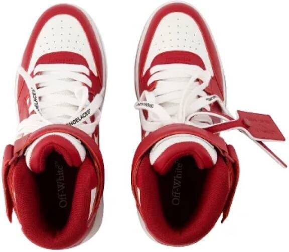 Off White Leather sneakers Red Dames