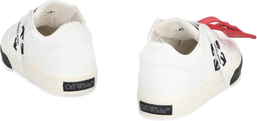 Off White Leren lage sneakers met bedel White Dames