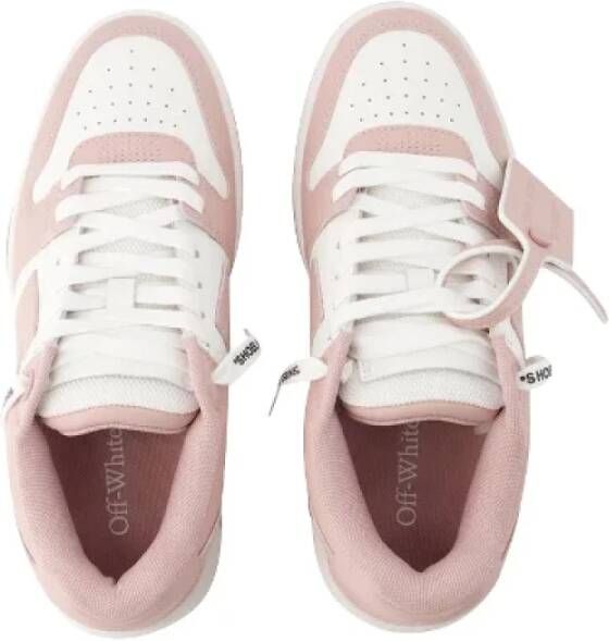 Off White Leren sneakers in roze-wit roze Dames