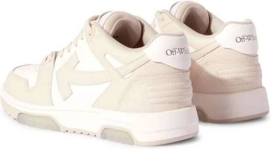 Off White Leren Sneakers met Arrows Motief White Dames