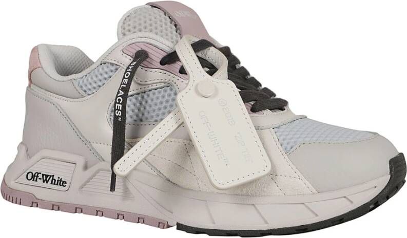 Off White Lichtblauw Lila Kick Off Sneakers Multicolor Dames