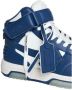 Off White Mid Top Sneakers met Velcro Sluiting Blue Dames - Thumbnail 3