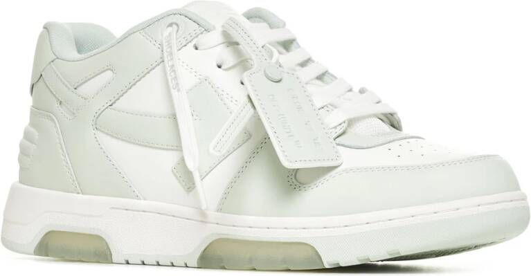 Off White Mintgroene leren sneakers Multicolor Heren