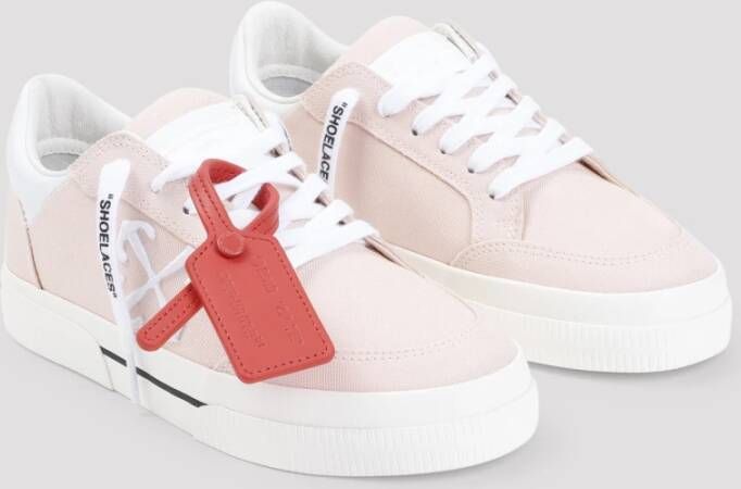 Off White Nude White Low Vulcanized Sneakers Pink Dames