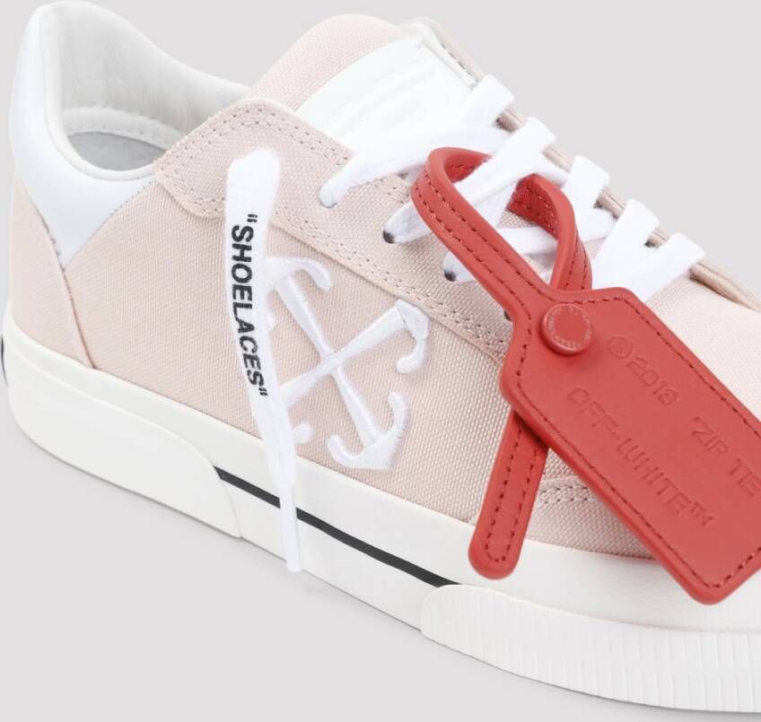 Off White Nude White Low Vulcanized Sneakers Pink Dames