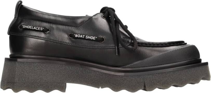 Off White Platte schoenen Zwart Black Heren