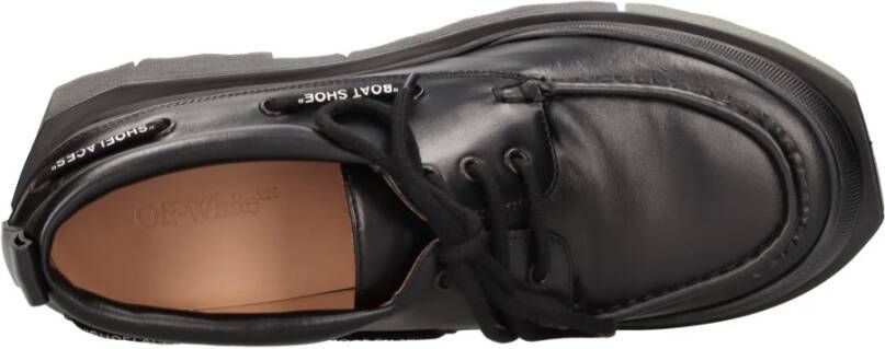 Off White Platte schoenen Zwart Black Heren